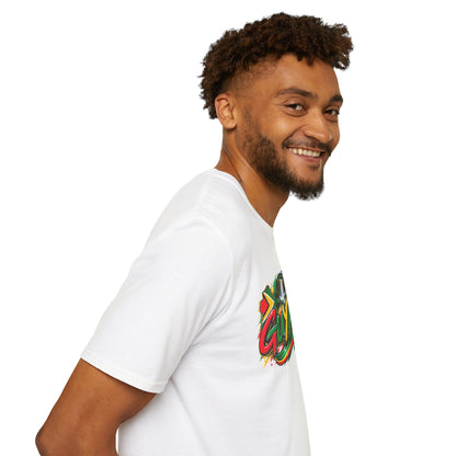 Guyana Graphic T‑Shirt — Colorful Tropical Island Design with Waterfall & Tiger