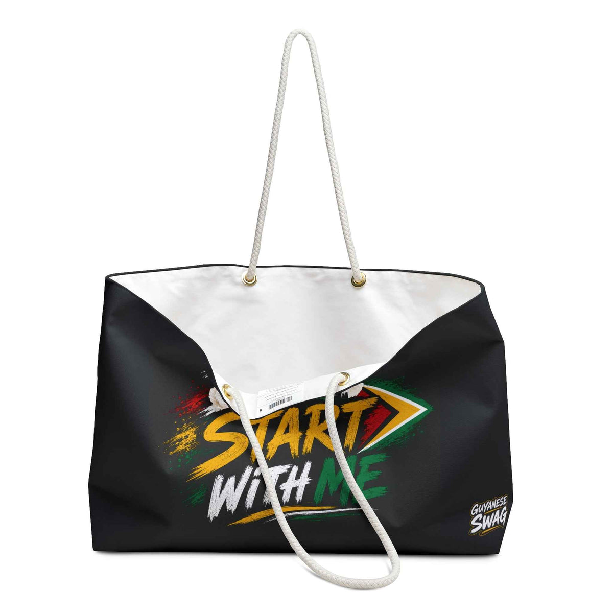 Don't Start With Me Weekender Bag — Bold Graphic Travel Tote
