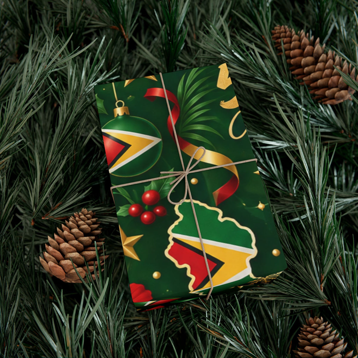 Guyana 592 Christmas wrapping paper festive holiday gift wrap – product image 9