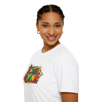 Love Guyana T-Shirt — Tropical Palm Graffiti Tee