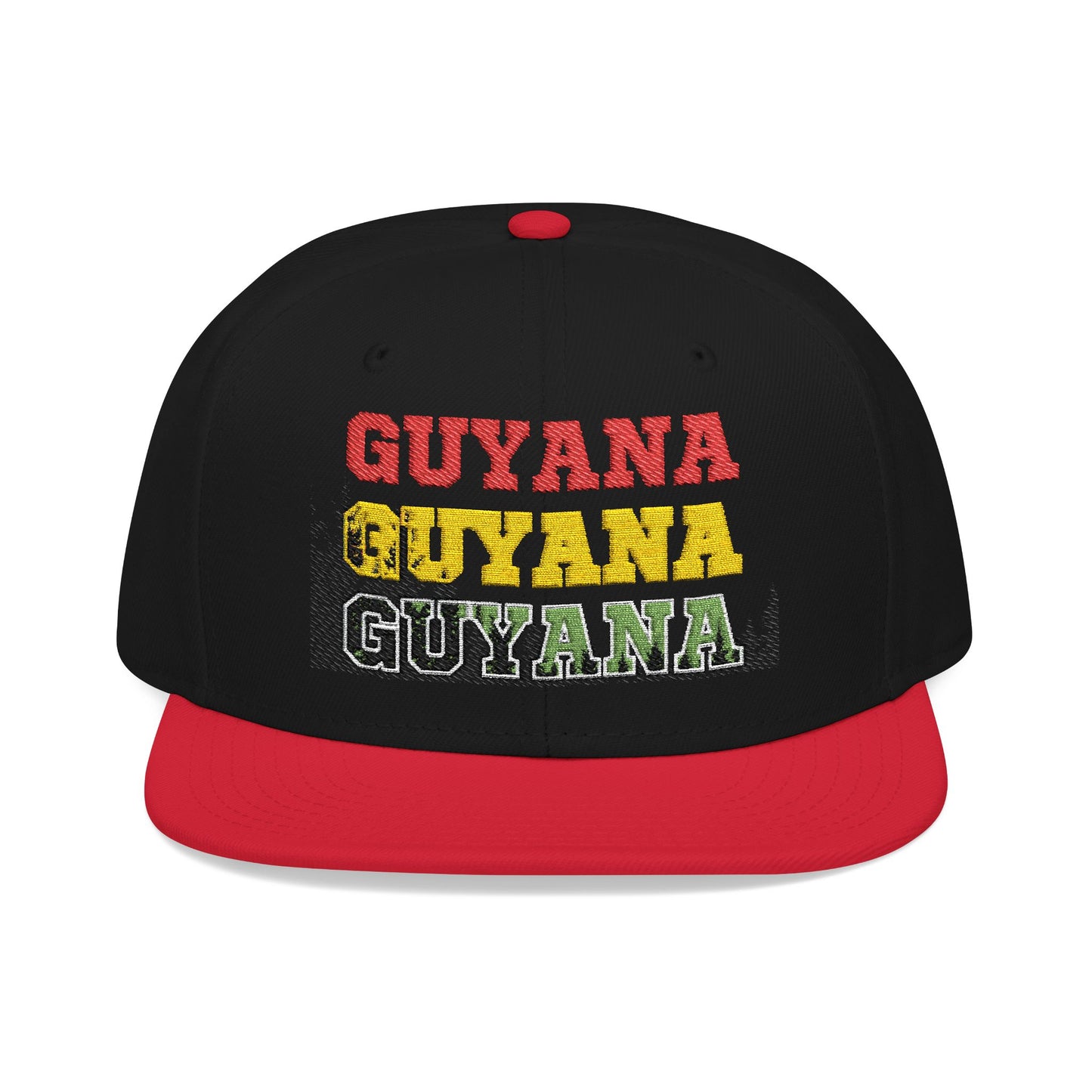 Guyana Retro Snapback Hat — Embroidered Guyanese Pride Cap
