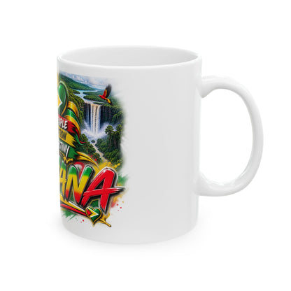Guyana Flag Mug – "One People, One Nation, One Destiny" Ceramic Coffee Cup (11oz/15oz)