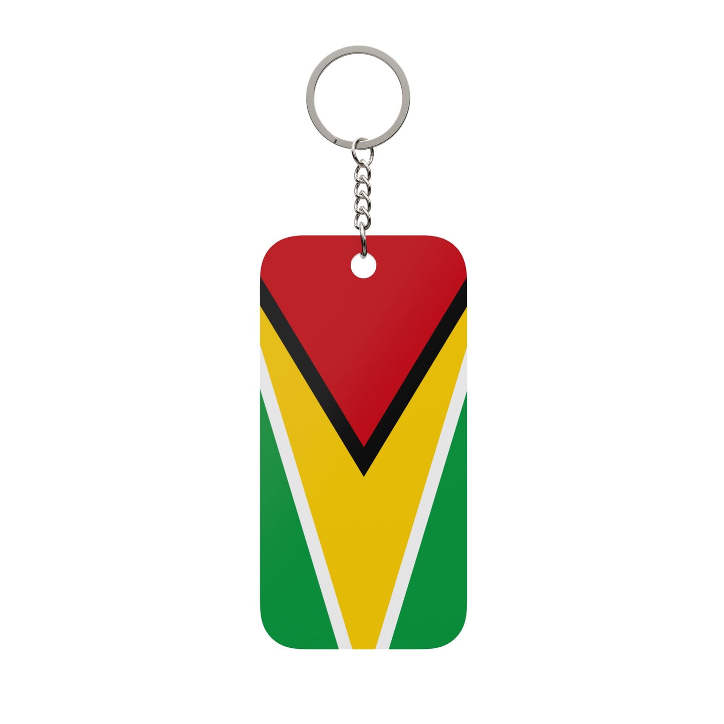 Guyana Flag Double-Sided Keychain Charm — V-Shield National Flag Keyring