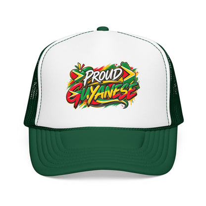 Proud Guyanese Trucker Hat — Rasta Colors Foam Cap