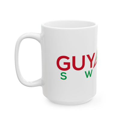Guyanese Swag Ceramic Mug – Colorful Guyana Map Coffee Cup (11oz/15oz)