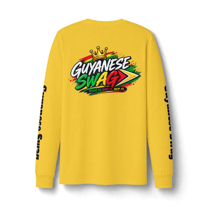 Guyanese Swag Long Sleeve Tee — "Don't Be a Pacu" Tropical Fishing Shirt
