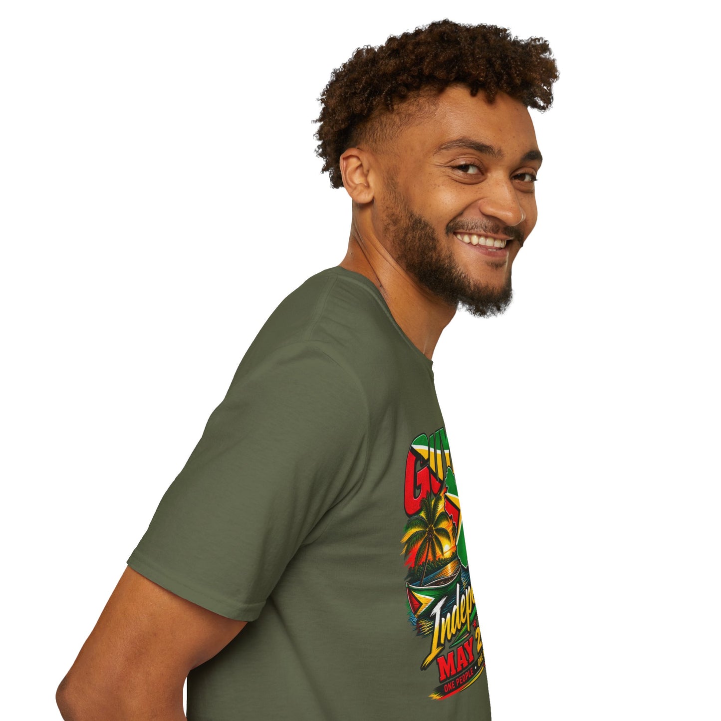 Guyana Independence T-Shirt — May 26, 1966 Retro Flag & Waterfall Tee