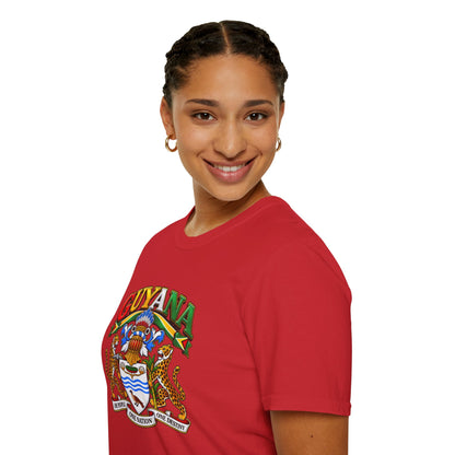 Guyana Coat of Arms T-Shirt — National Flag Colors Tee