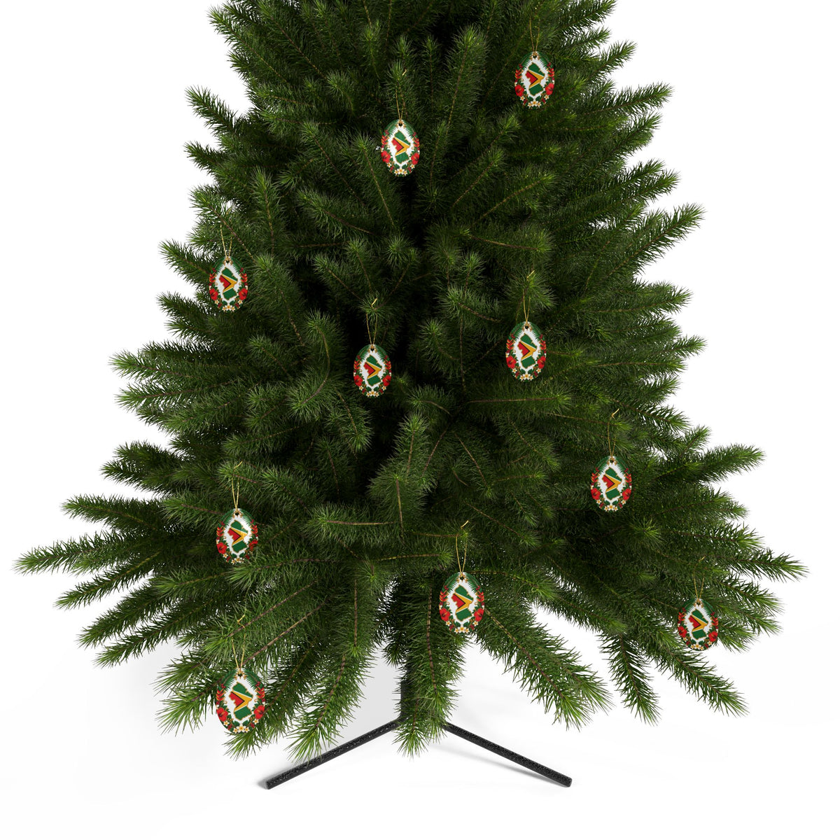 Guyana Ceramic Christmas Ornament – 5 Shapes & Multipacks