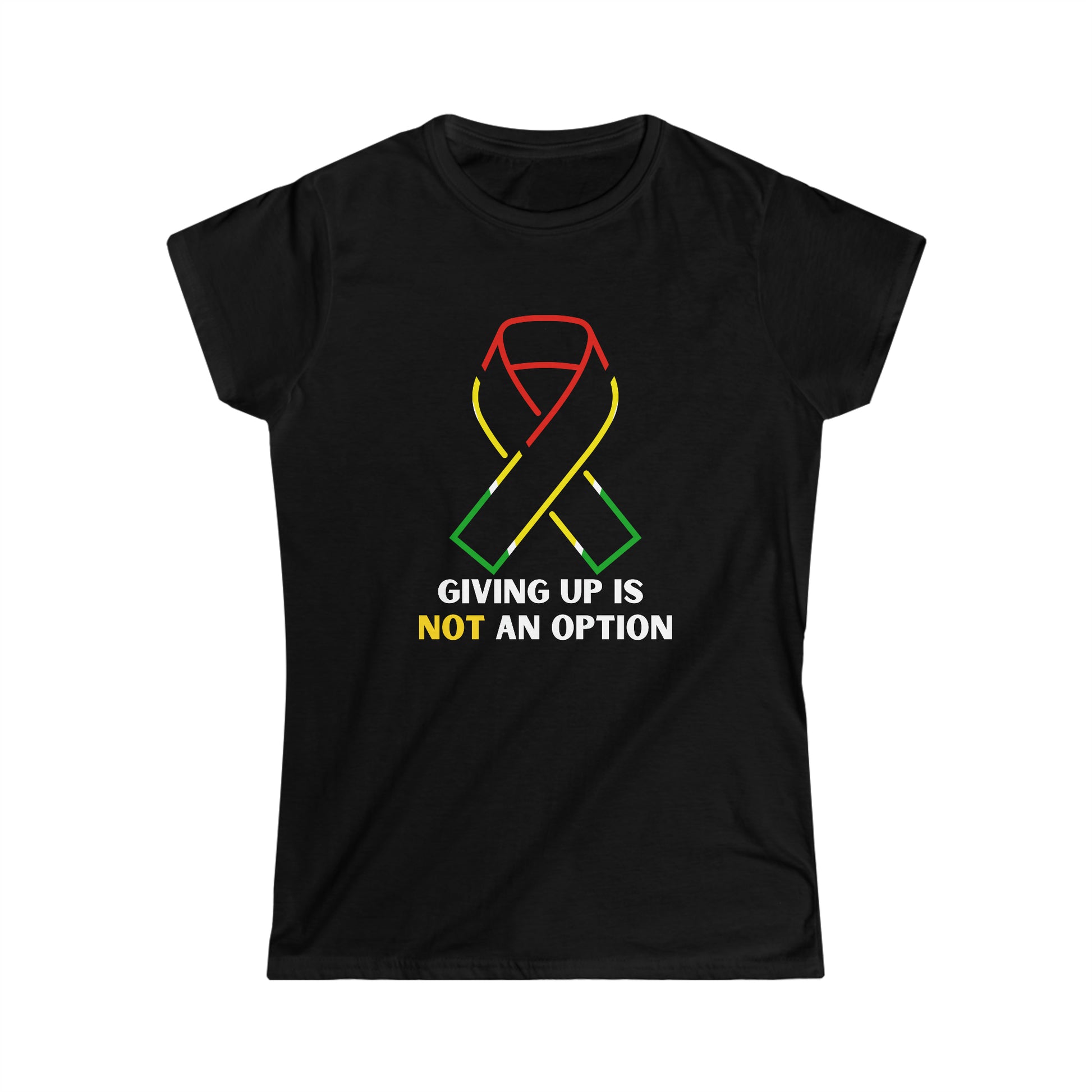 Giving Up Is Not An Option Guyanese Swag Sexual Abuse Awareness Women's Softstyle Tee