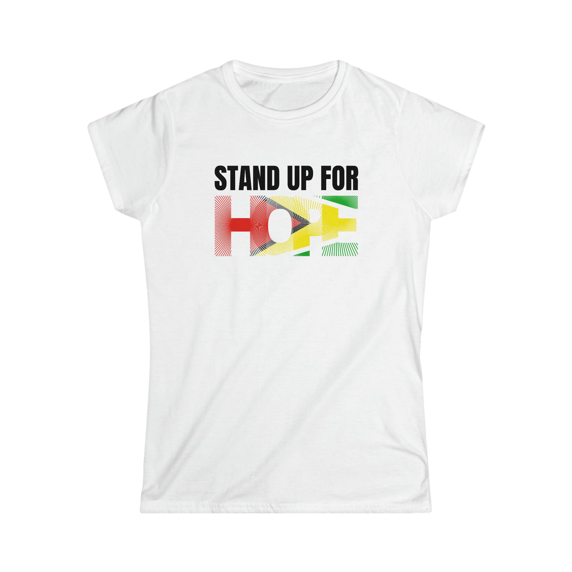 Stand Up For Hope Women's Softstyle Guyanese Swag Sexual Abuse Awareness Tee