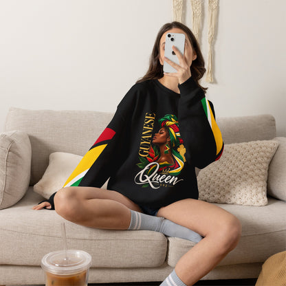 Guyanese Queen Crewneck Sweatshirt — Afrocentric Pride Pullover