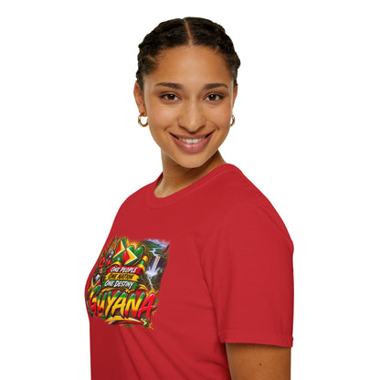 Guyana Pride T-Shirt — "One People One Nation One Destiny" Graphic Tee
