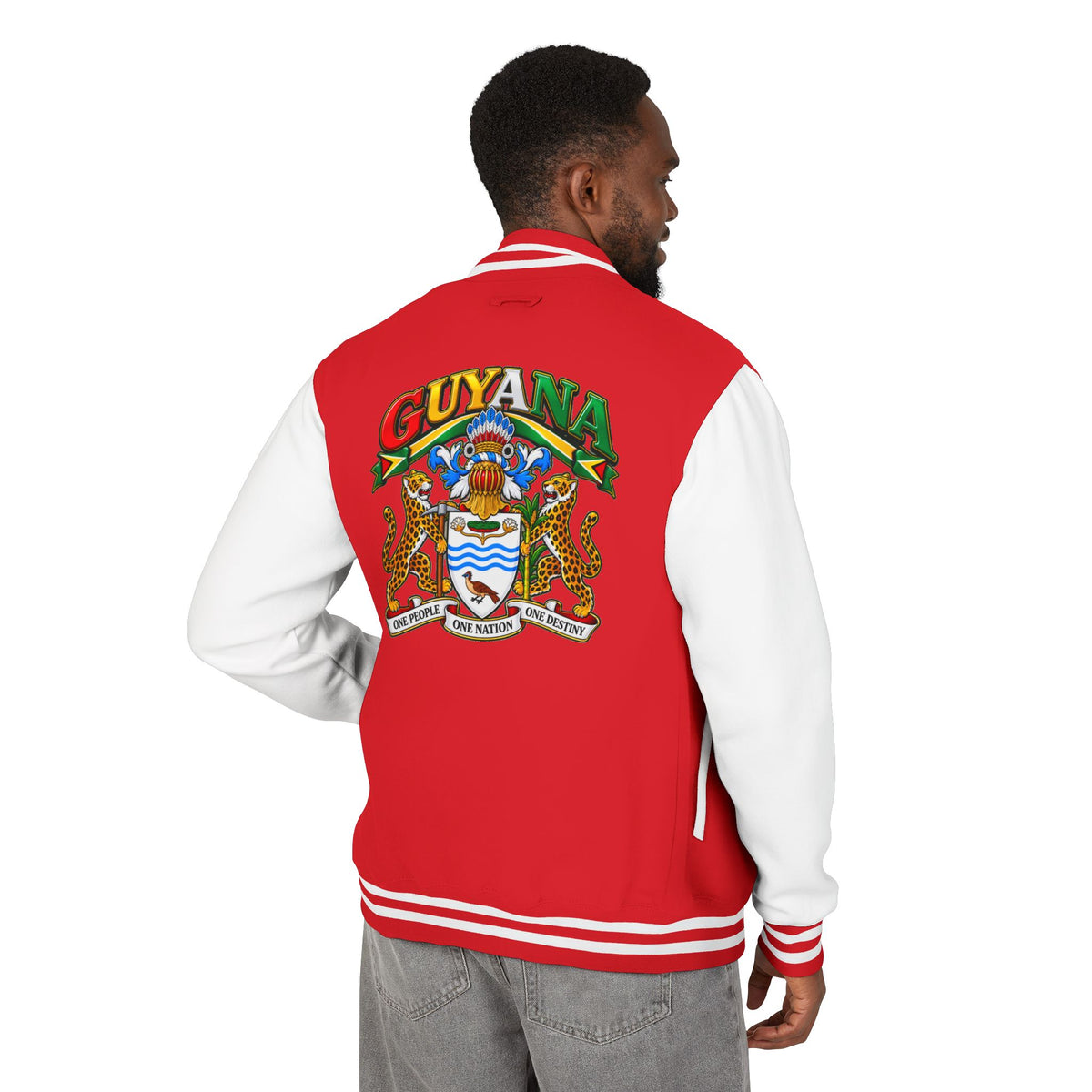 Guyana Crest Letterman Jacket — Guyanese Swag Varsity Jacket