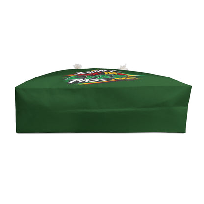 "Don't Tek Ya Eyes Pass Me" Green Weekender Bag