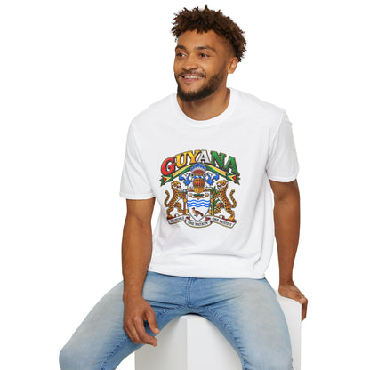 Guyana Coat of Arms T-Shirt — National Flag Colors Tee