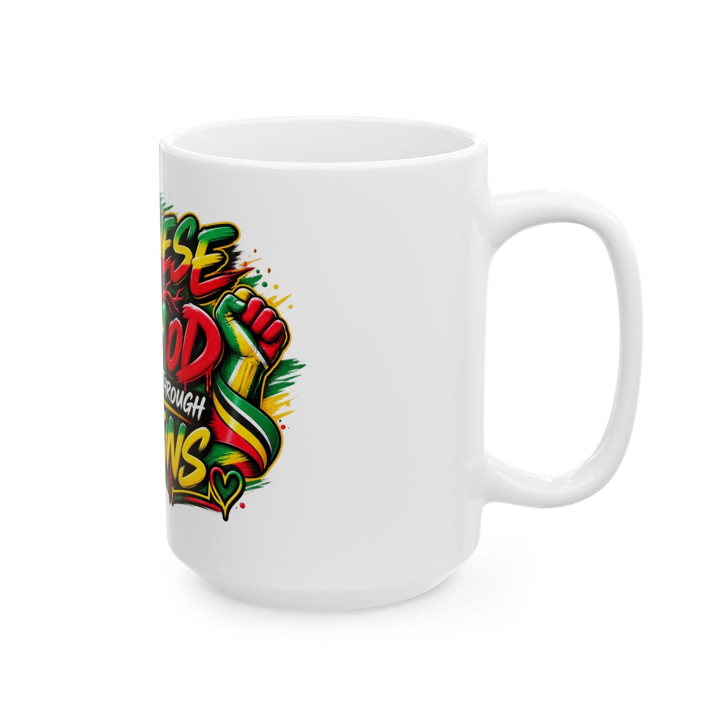 Guyanese Blood Running Through My Veins Ceramic Mug (11oz & 15oz)