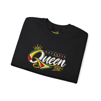 Guyanese Queen Crewneck Sweatshirt — Flag Sleeve Pride Pullover