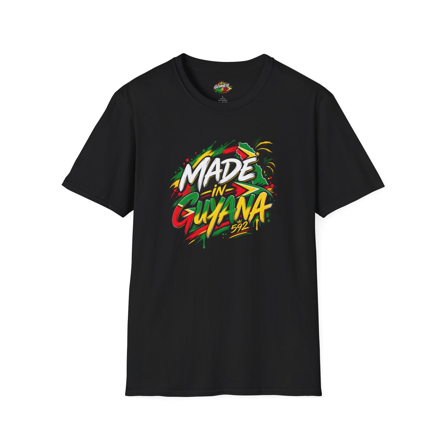 Made in Guyana T-Shirt — Colorful Tropical Pride Graphic Tee