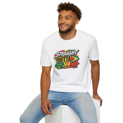 Straight Outta Guyana T-Shirt — Vibrant Guyanese Pride Tee