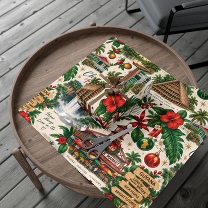 Guyanese Christmas Back Home tropical wrapping paper – product image 17