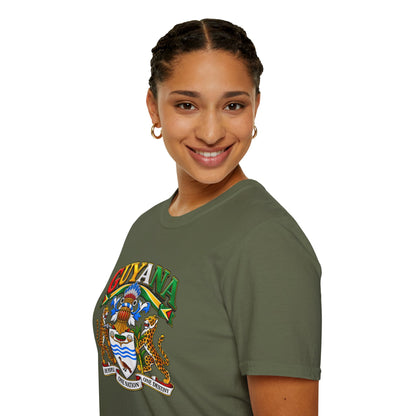 Guyana Coat of Arms T-Shirt — National Flag Colors Tee