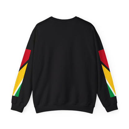 Guyana Crest Crewneck Sweatshirt — Guyanese Flag Sleeve Pullover
