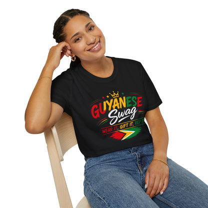 Guyanese Swag T-Shirt — Patriotic Guyana Flag Graphic Tee