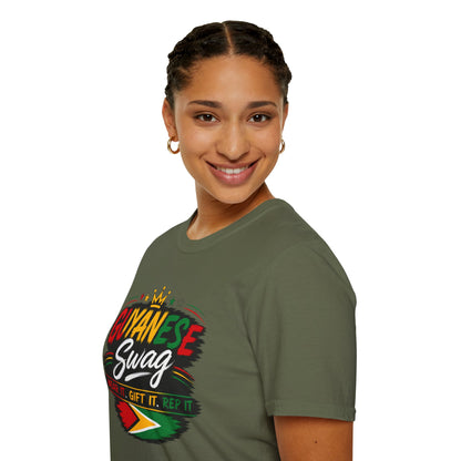 Guyanese Swag T-Shirt — Patriotic Guyana Flag Graphic Tee