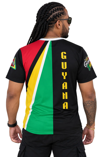 Guyana Flag Graphic T-Shirt — Bold Red Green Yellow Design