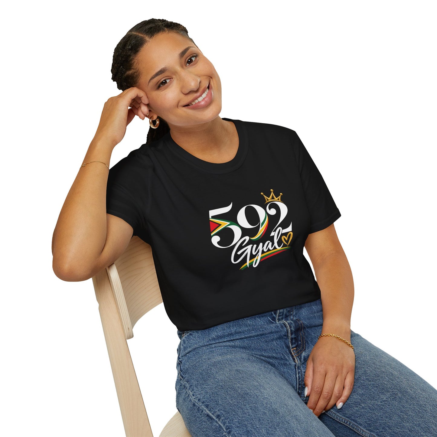592 Gyal T-Shirt — Guyanese Pride Tee with Crown