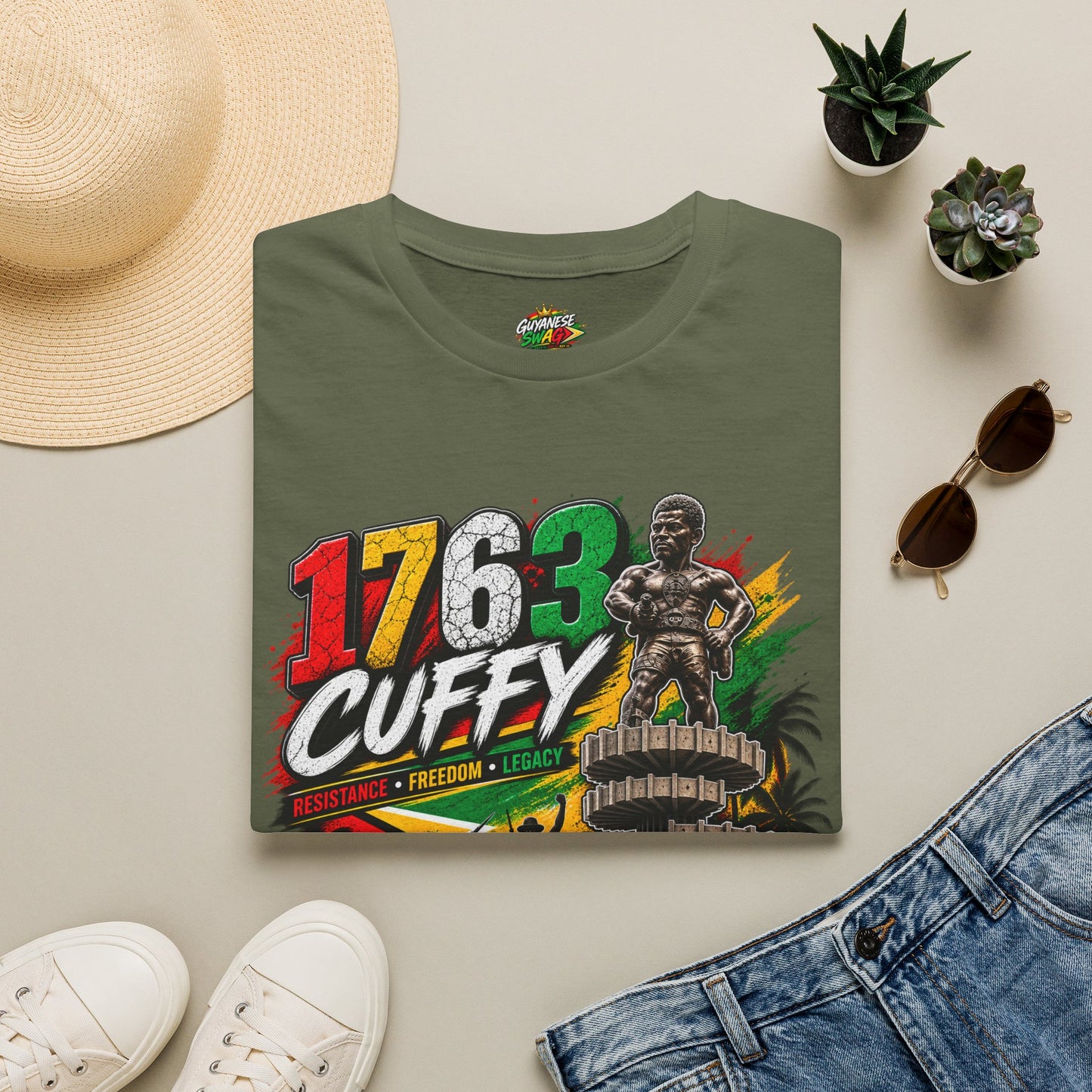 1763 Cuffy T-Shirt — Guyana Rebellion Tribute Tee