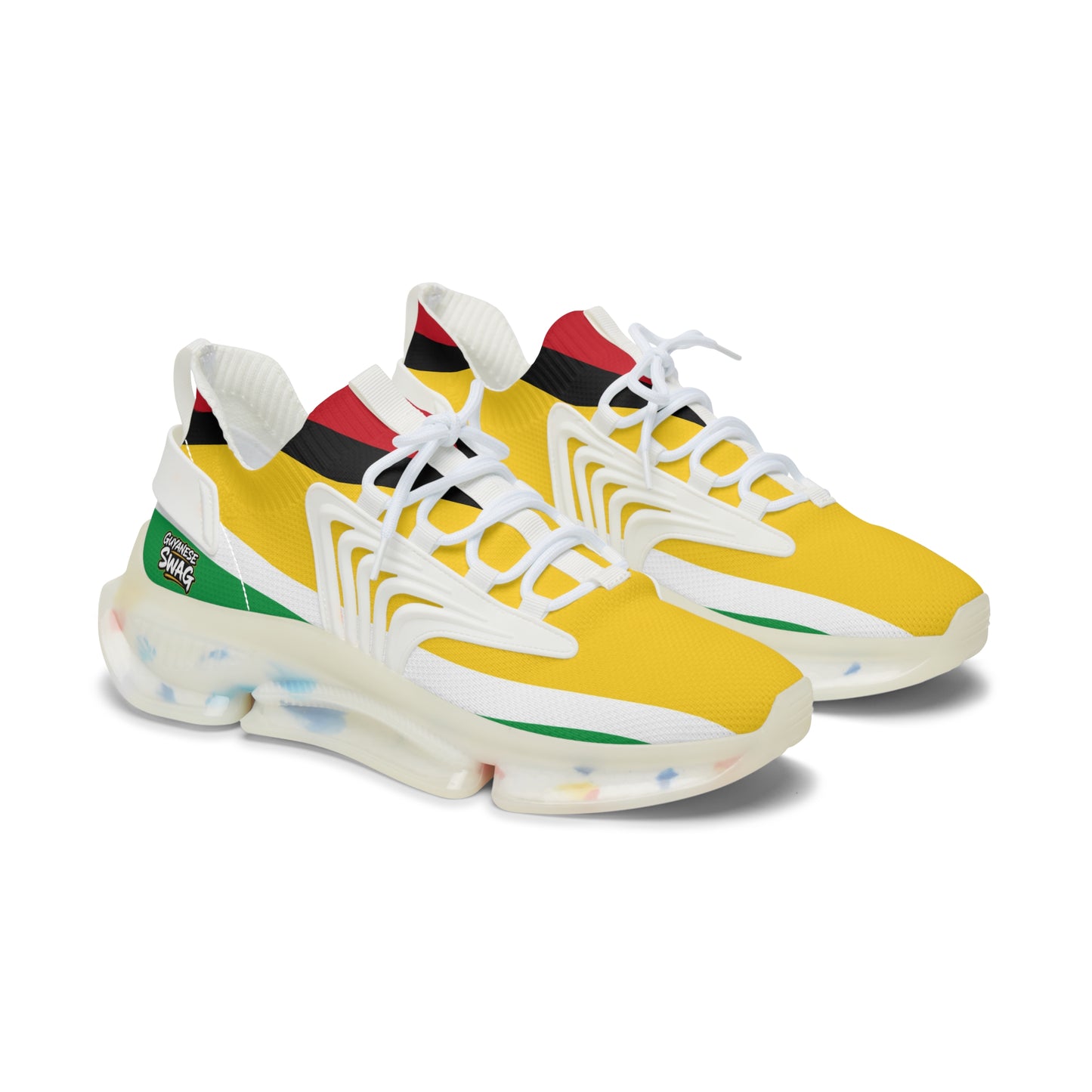 Guyana Flag Women's Mesh Lightweight Breathable Athletic Sneakers