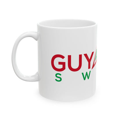 Guyanese Swag Ceramic Mug – Colorful Guyana Map Coffee Cup (11oz/15oz)