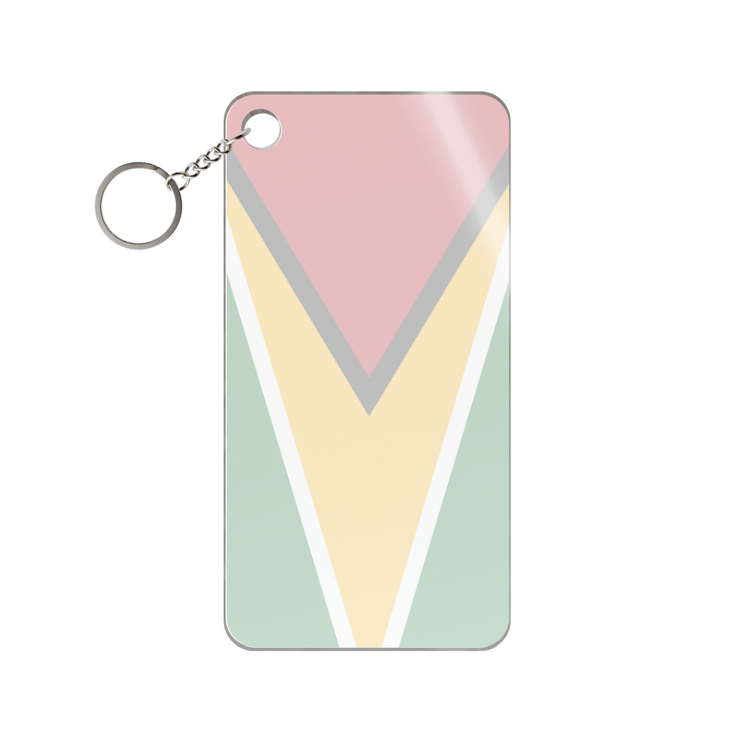 Guyana Flag Keychain Charm — Patriotic Rectangular Keyring