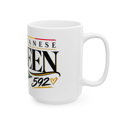 Guyanese Queen Mug — 11oz/15oz Ceramic Coffee Cup with Guyana Flag Design