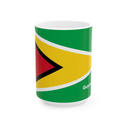 Guyana Flag Ceramic Mug — Patriotic 11oz & 15oz Coffee Cup