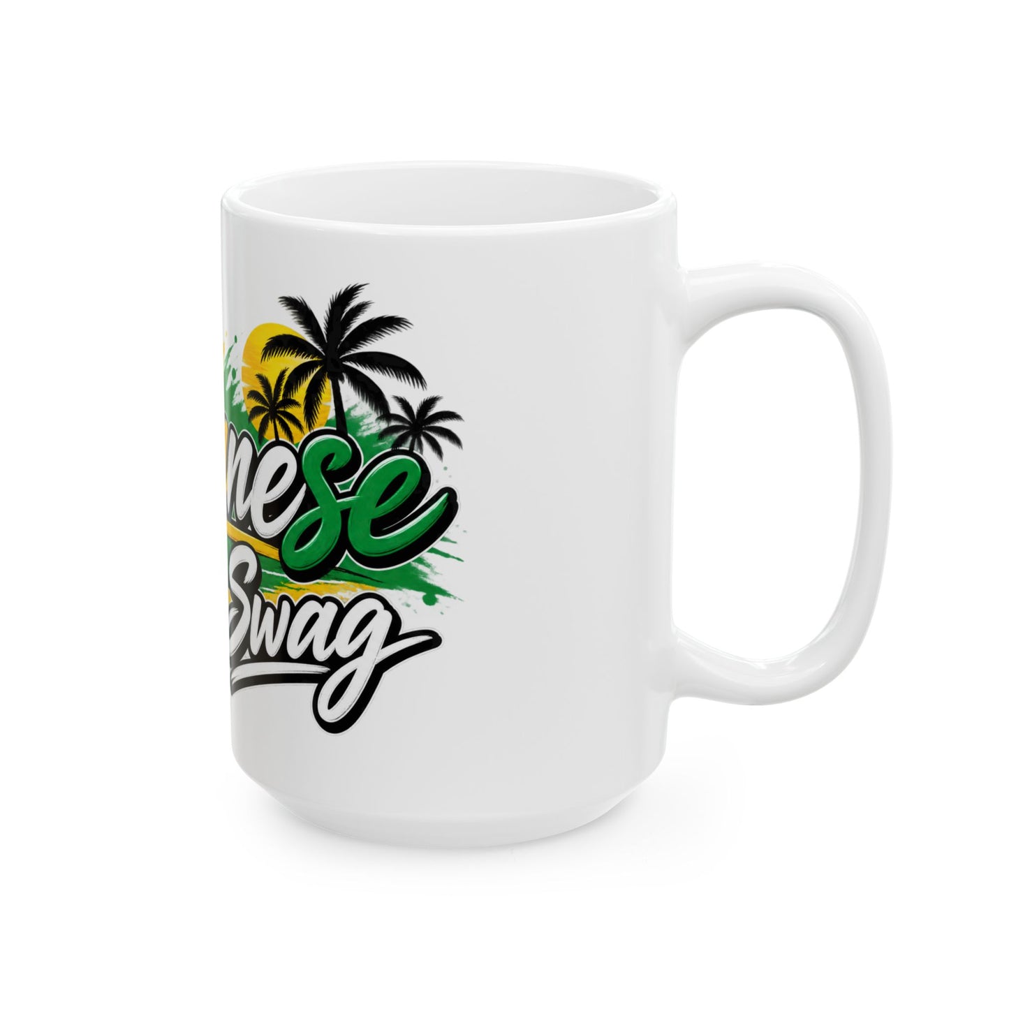 Guyana Swag Ceramic Mug — Colorful Guyanese Flag Design (11oz, 15oz)