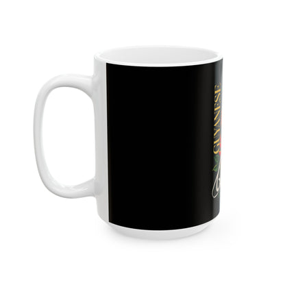 Guyanese Queen Ceramic Mug — Afrocentric Black Pride Coffee Cup (11oz/15oz)