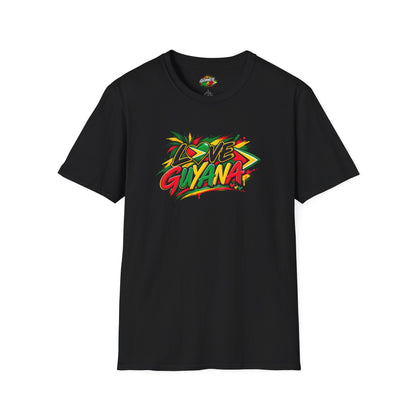 Love Guyana T-Shirt — Tropical Palm Graffiti Tee