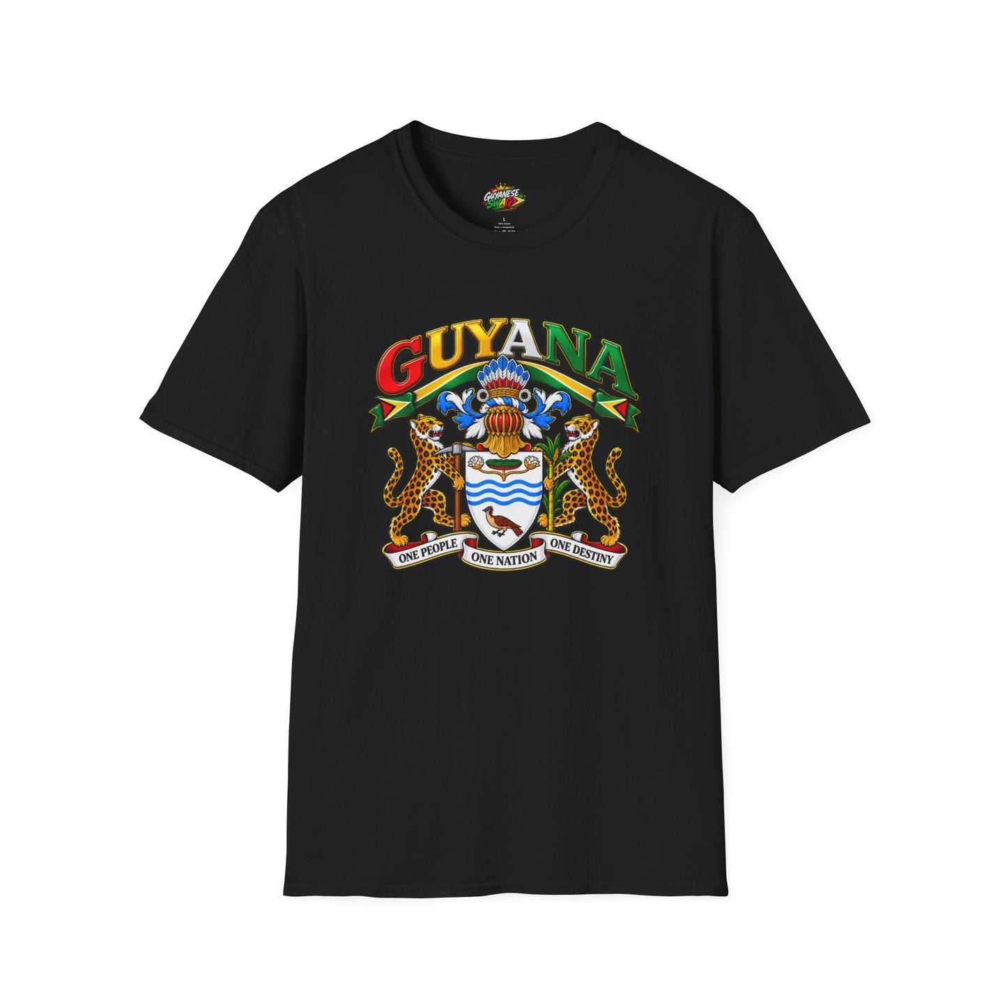 Guyana Coat of Arms T-Shirt — National Flag Colors Tee