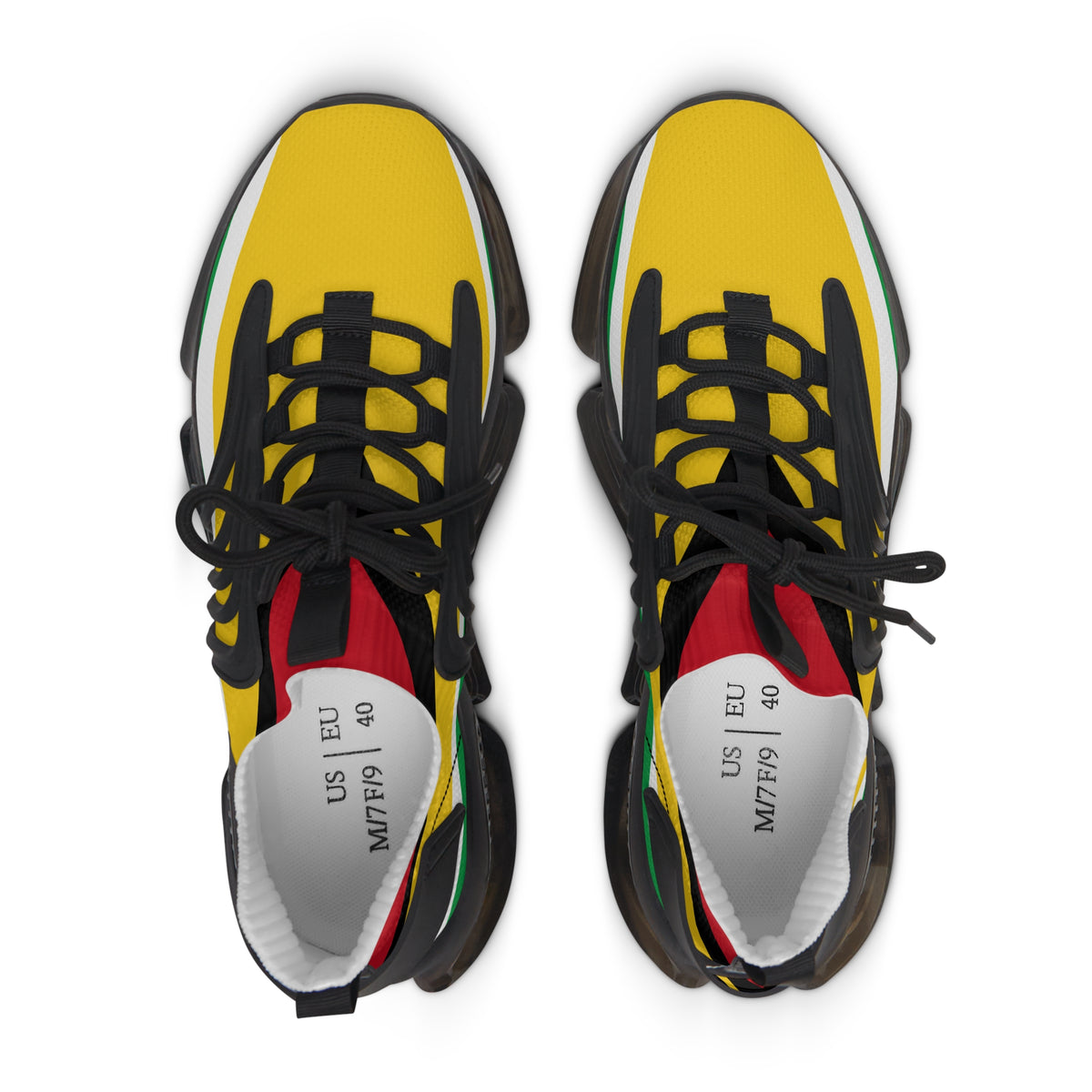 Guyana Flag Women's Mesh Lightweight Breathable Athletic Sneakers