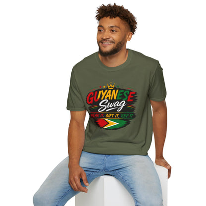 Guyanese Swag T-Shirt — Patriotic Guyana Flag Graphic Tee