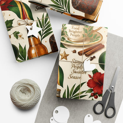Guyanese Christmas baking and ginger beer wrapping paper – product image 16