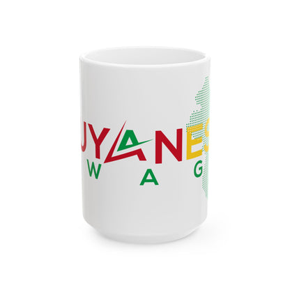 Guyanese Swag Ceramic Mug – Colorful Guyana Map Coffee Cup (11oz/15oz)