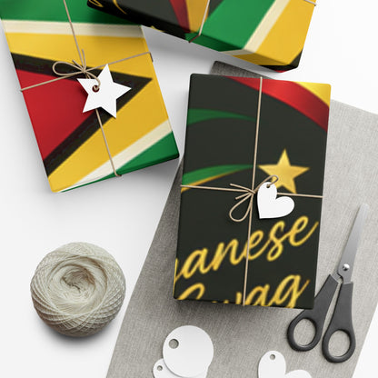 Guyanese Swag flag wrapping paper pattern detail