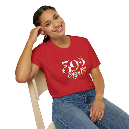 592 Gyal T-Shirt — Guyanese Pride Tee with Crown