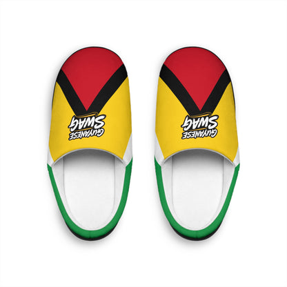 Guyana Flag Women's Indoor Slippers — Cozy Patriotic House Shoes