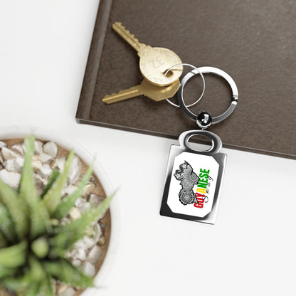 Guyanese Strong Rectangle Photo Keyring – Personalized Guyana Flag Keychain