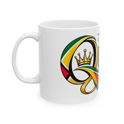 Guyanese Queen Mug — 11oz/15oz Ceramic Coffee Cup with Guyana Flag Design